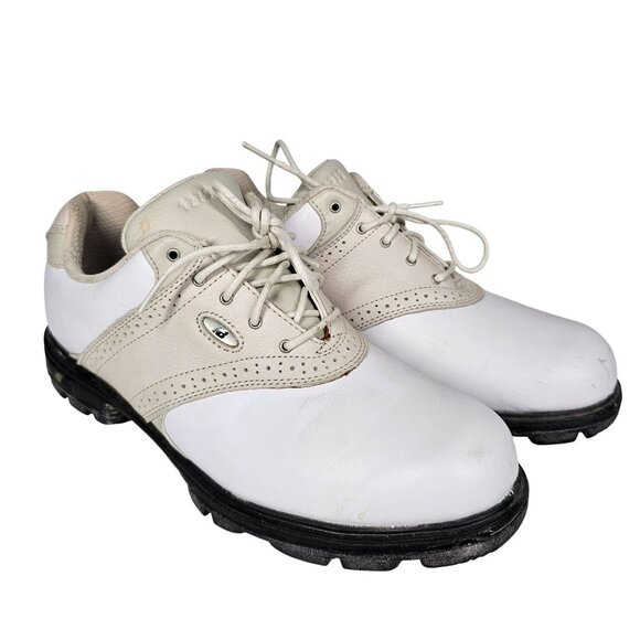 New Balance Golf Cleats Soft Spiked Soles Shoes WG1275B  White Beige Womens‎ 10 - Picture 2 of 12